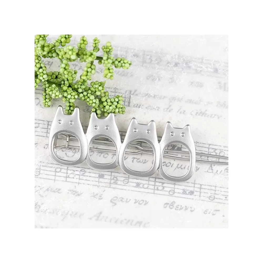 Flash Sale Bijou Barette Guirlande Totoro Blanc Metal- Mon Voisin Totoro Bijoux