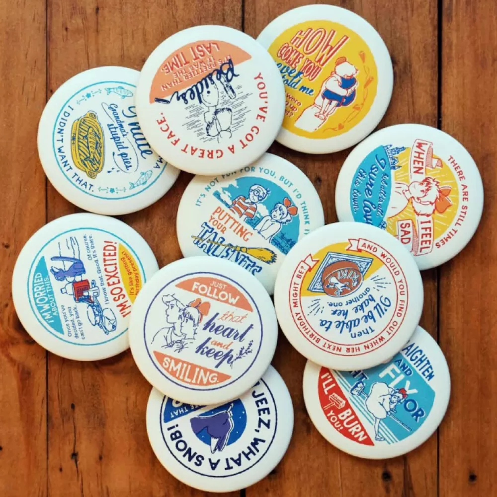 Fashion Collection De Badges Vintage 10 Pcs - Kiki La Petite Sorciere Badges