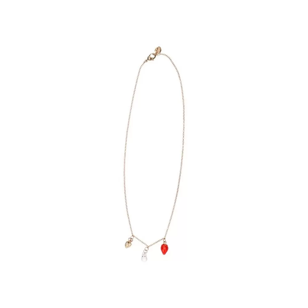 Best Collier Totoro Blanc Et Fraises - Mon Voisin Totoro Bijoux