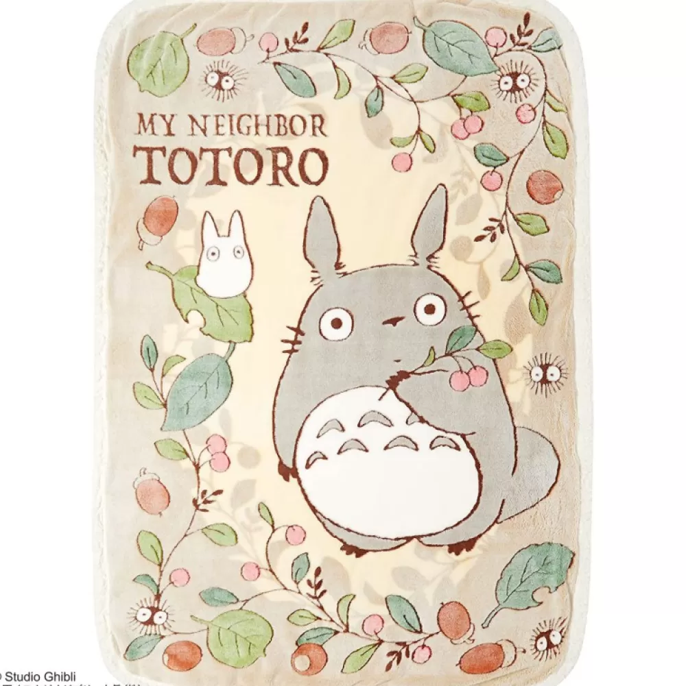 Clearance Couverture Eglantiers Et Noisettes 100X140 Cm - Mon Voisin Totoro Linge De Maison