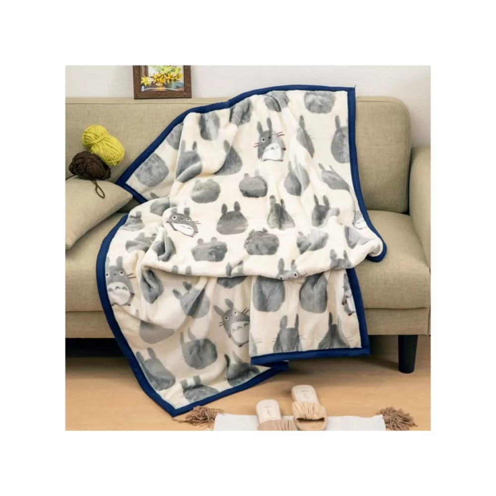 New Couverture Totoro Silhouette 100X140 Cm - Mon Voisin Totoro Linge De Maison