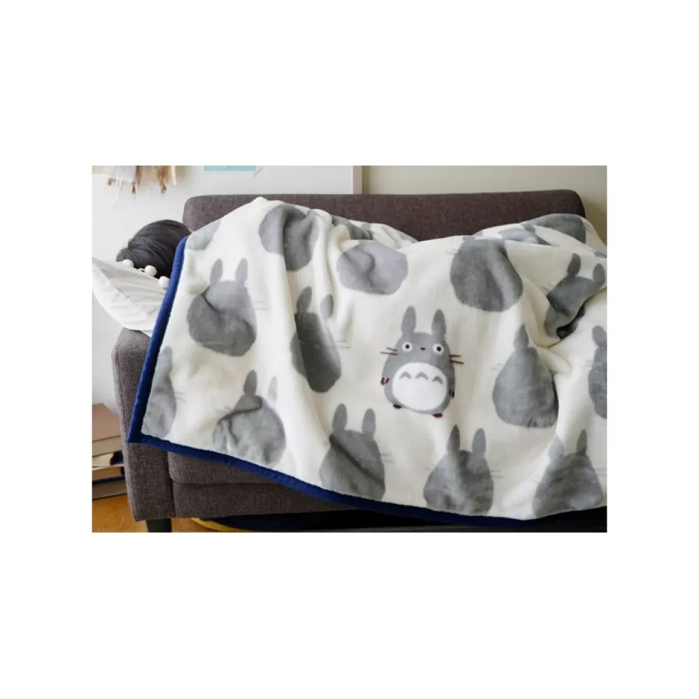 New Couverture Totoro Silhouette 100X140 Cm - Mon Voisin Totoro Linge De Maison
