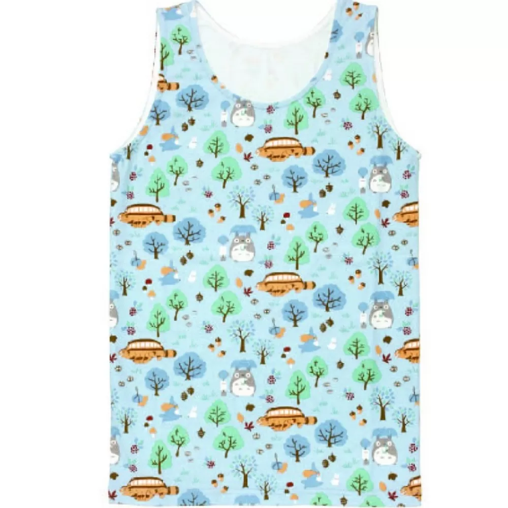 New Debardeur A Motif Totoro Bleu Clair (Femme) - Mon Voisin Totoro Textile
