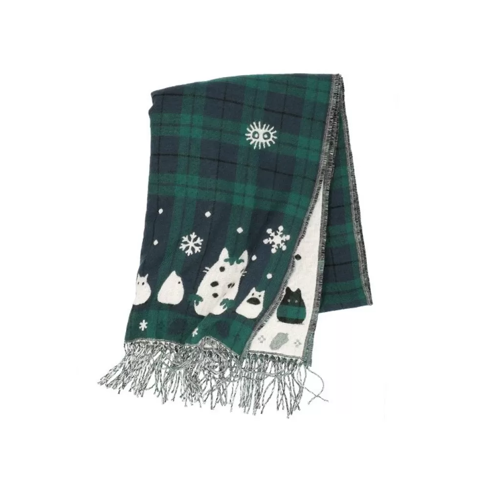 New Etole Avec Accroche Totoro Motifs A Carreaux - Mon Voisin Totoro Textile