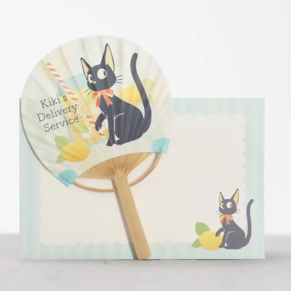 Best Sale Eventail Bambou & Enveloppe Jiji Avec Citron - Kiki La Petite Sorcier Accessoires