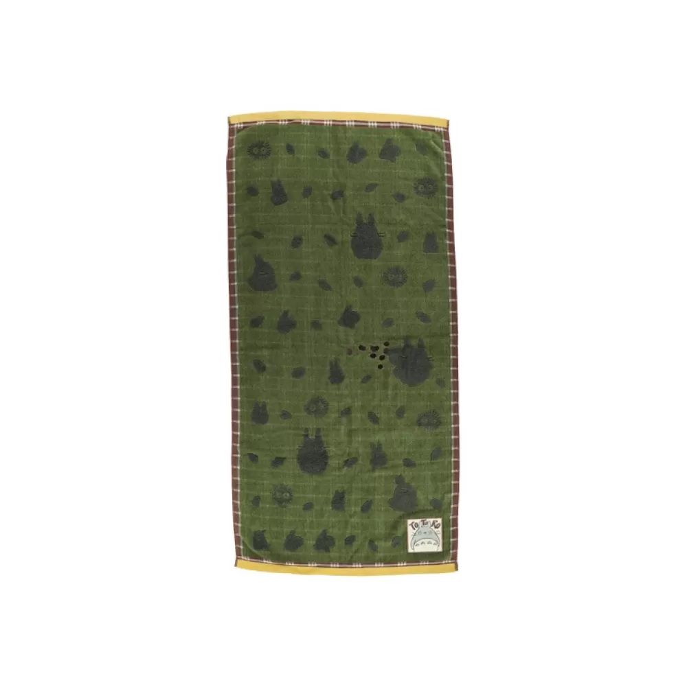 Best Grande Serviette Vert Automne 60X120 Cm - Mon Voisin Totoro Linge De Maison