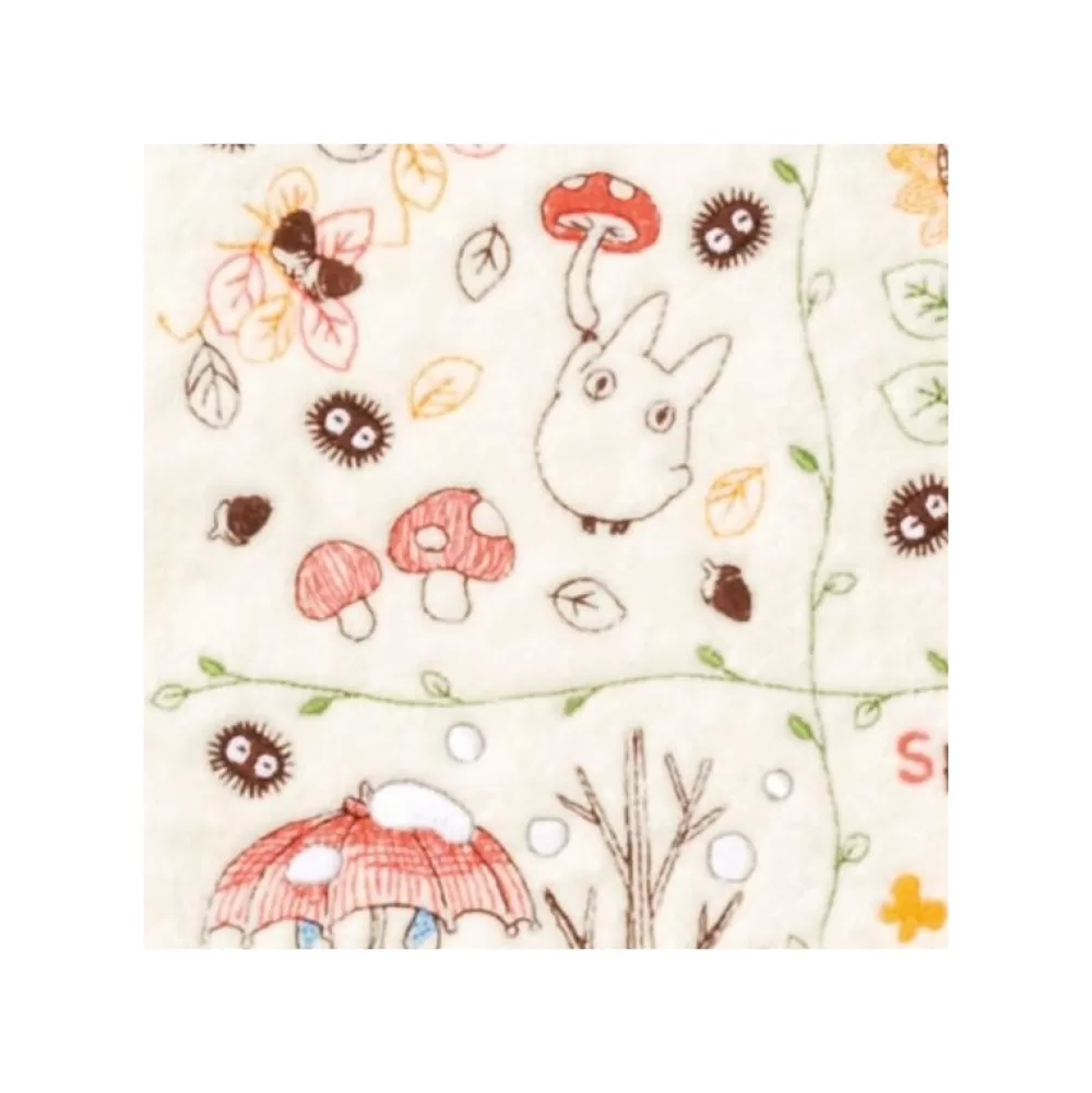 Hot Mini Serviette Couronne De Noix 25 X 25 Cm - Mon Voisin Totoro Linge De Maison