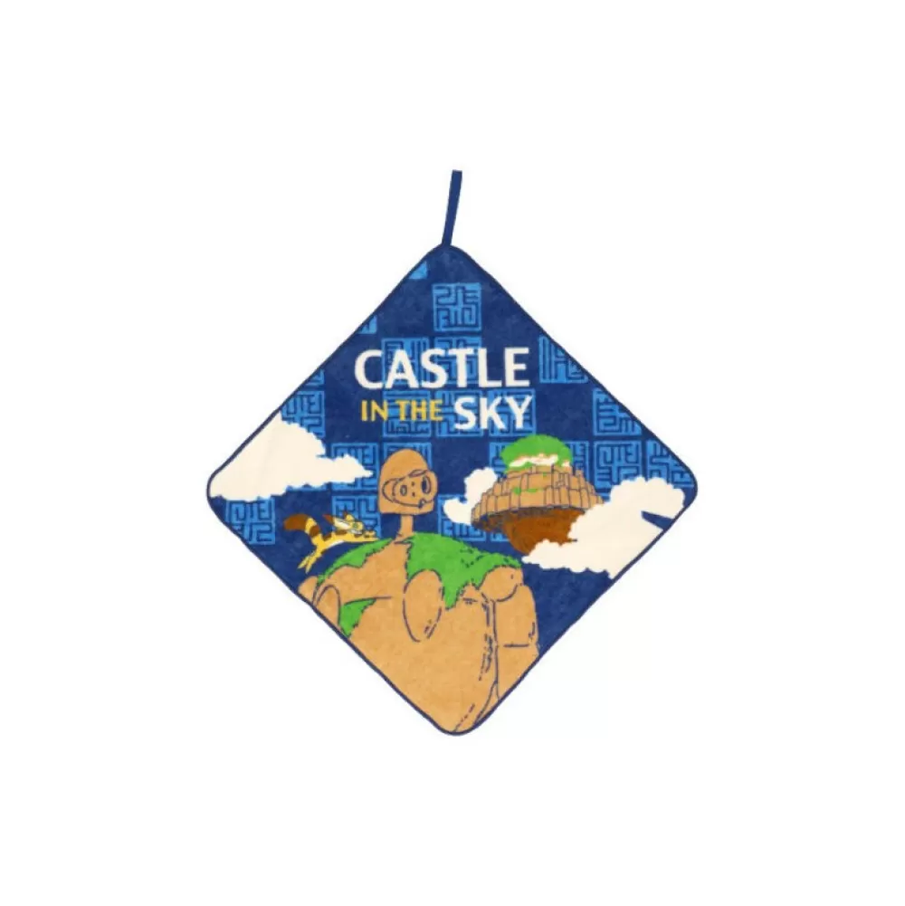 New Mini Serviette Robot & Chateau 33X33 - Le Chateau Dans Le Ciel Linge De Maison