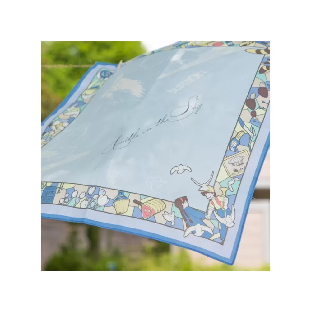 Hot Mouchoir Chemin Du Vent Bleu - Le Chateau Dans Le Ciel Textile