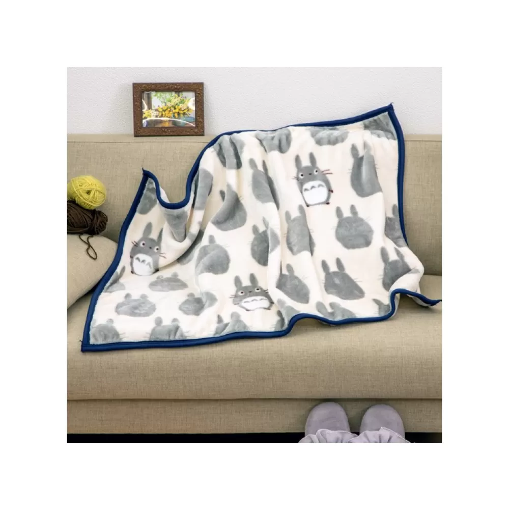 Outlet Plaid Silhouette Totoro Gris 70X100 Cm - Mon Voisin Totoro Linge De Maison