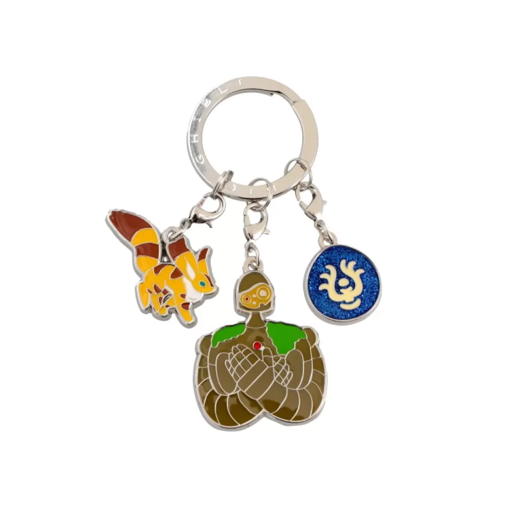 New Porte-clés Metal 3 Personnages Laputa - Le Chateau Dans Le Ciel Porte-clés