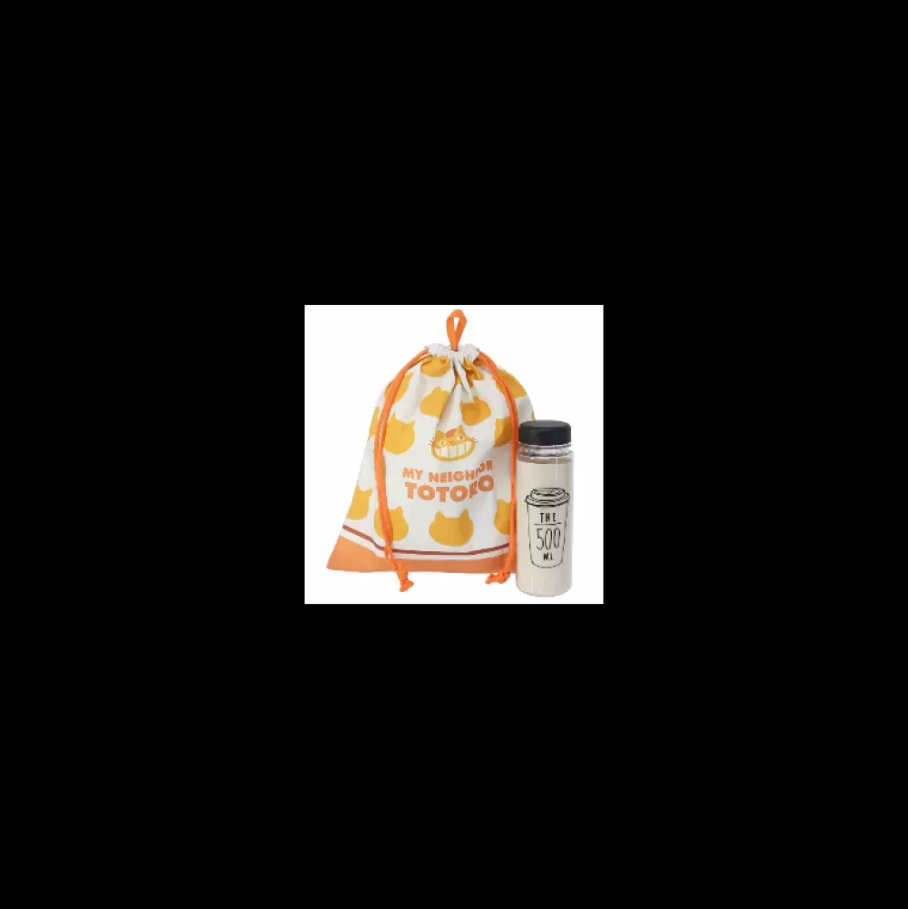 New Sacoche A Cordon Silhouette Chatbus 20 X 19 Cm - Mon Voisin Totoro Sacs