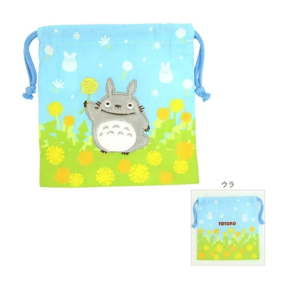 Best Sacoche A Cordon Totoro Fleurs 20 X 19 Cm - Mon Voisin Totoro Sacs