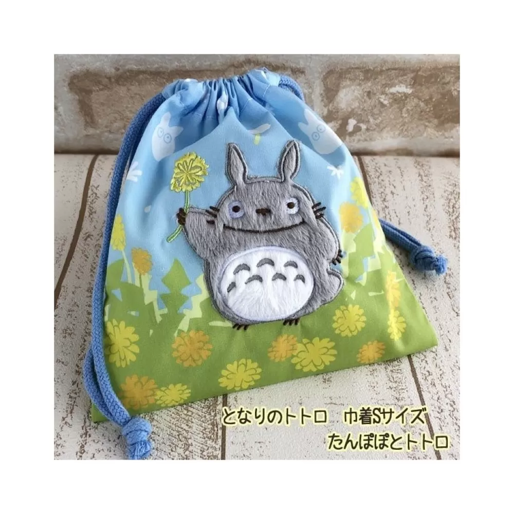 Best Sacoche A Cordon Totoro Fleurs 20 X 19 Cm - Mon Voisin Totoro Sacs
