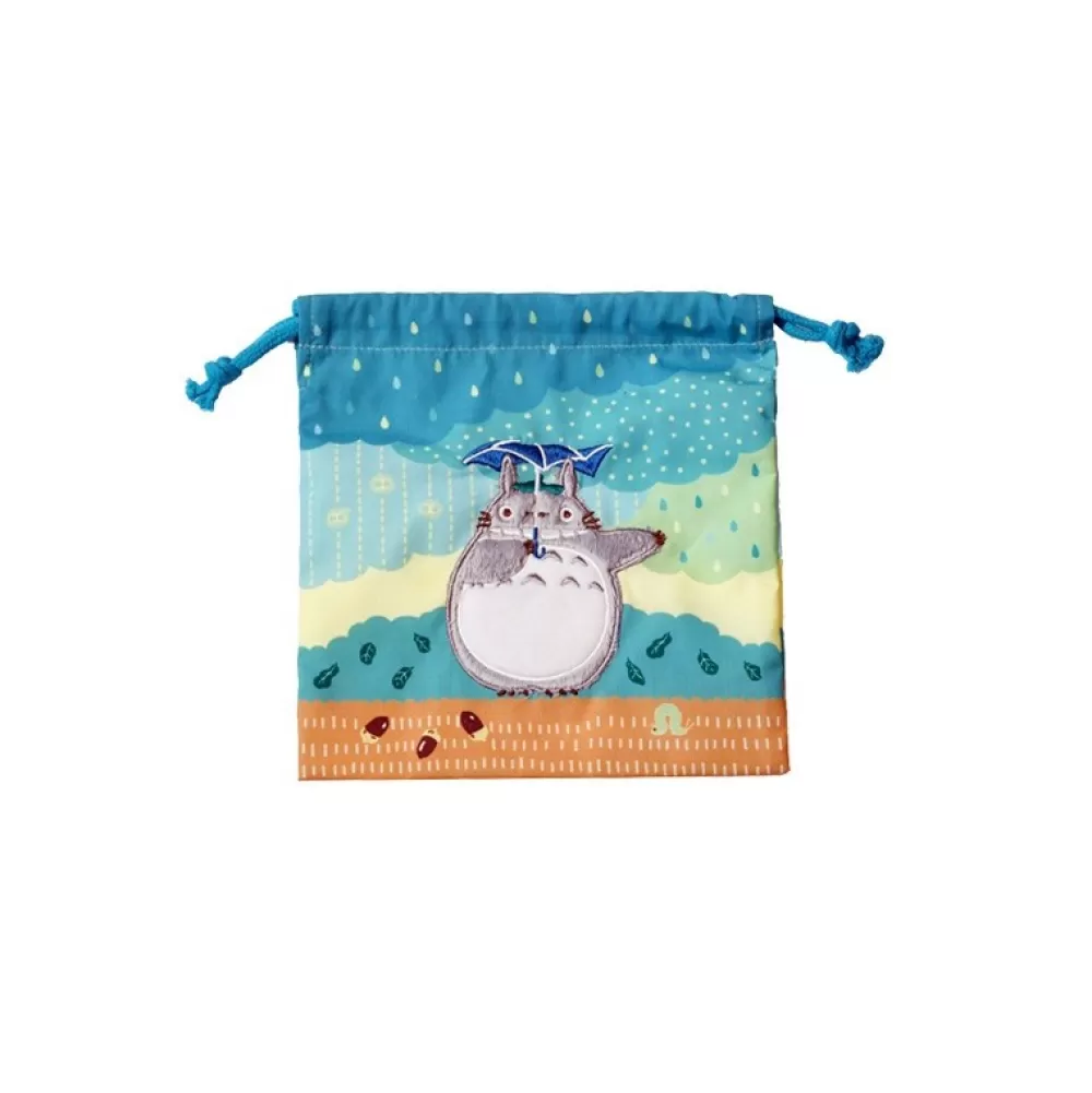 Fashion Sacoche A Cordon Totoro Sous La Pluie 20 X 19 Cm - Mon Voisin Totoro Sacs