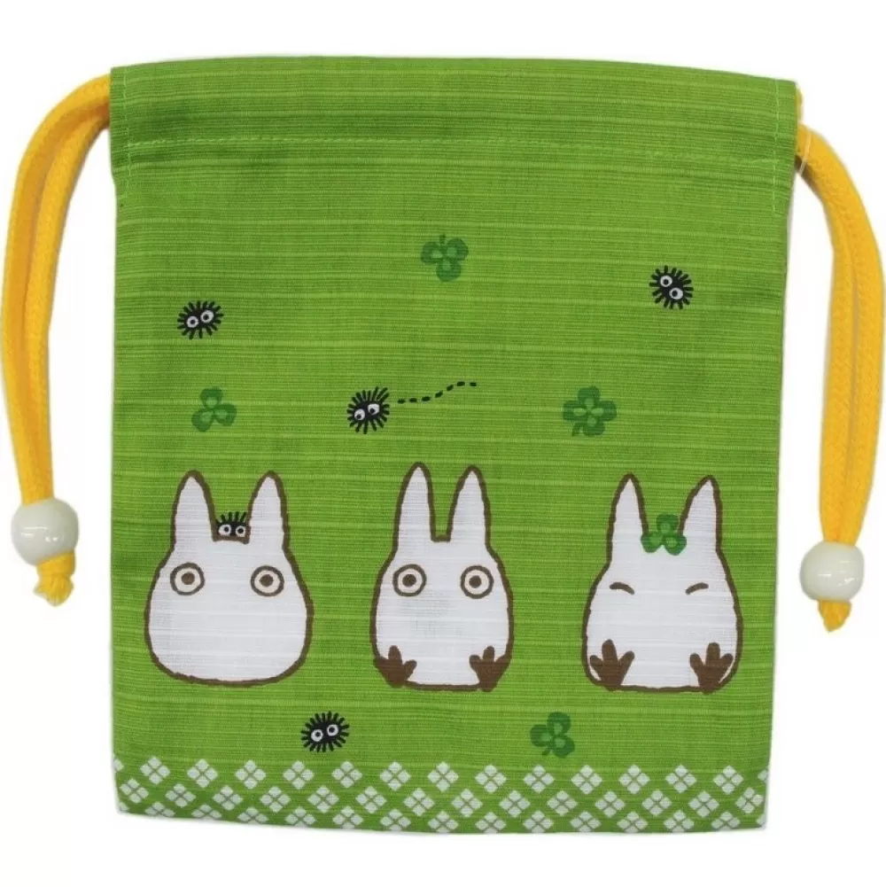 Discount Sacoche Tissu Verte Totoro Blanc - Mon Voisin Totoro Sacs