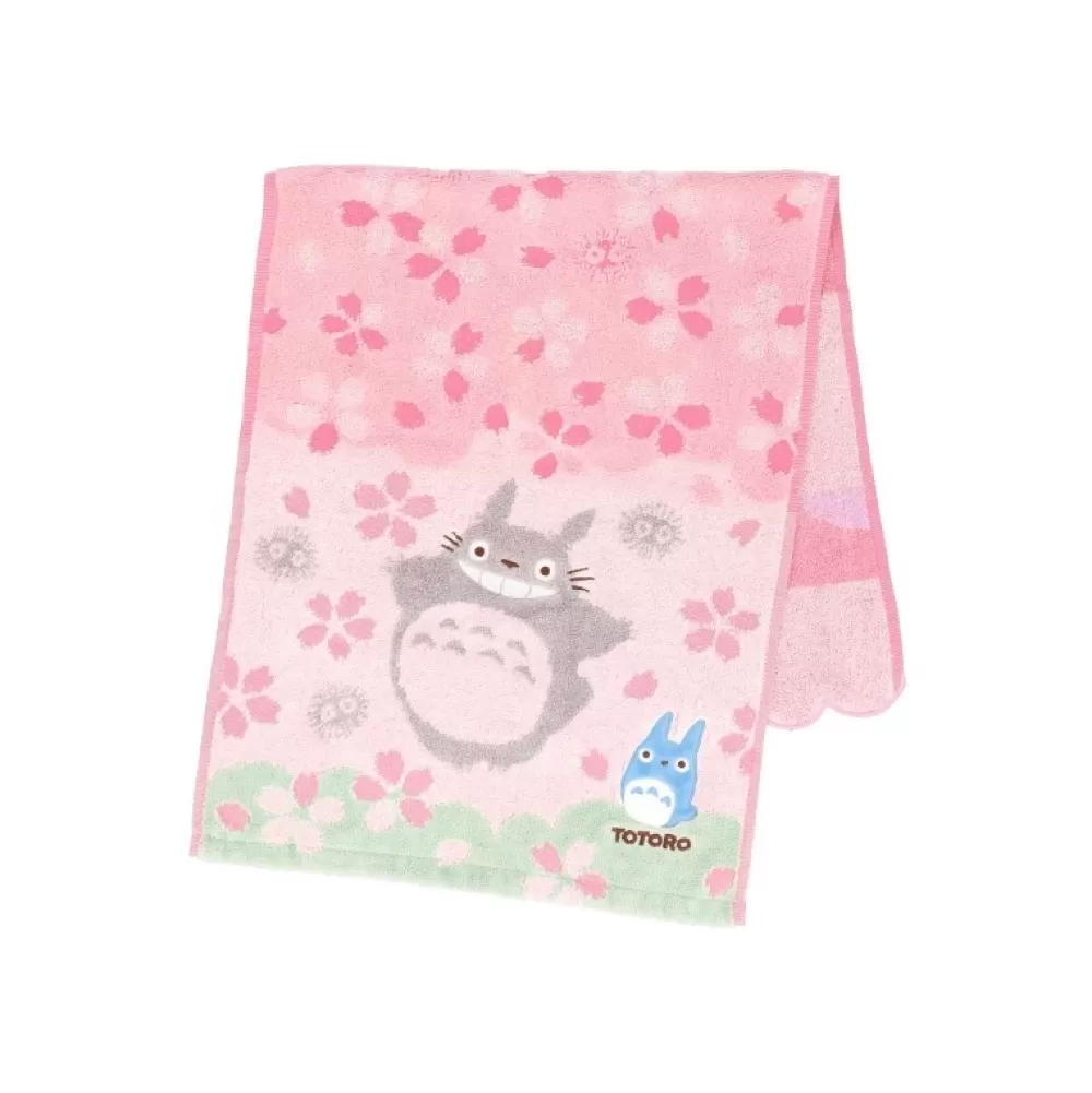 Fashion Serviette Cerisiers En Fleurs 34X80 Cm - Mon Voisin Totoro Linge De Maison