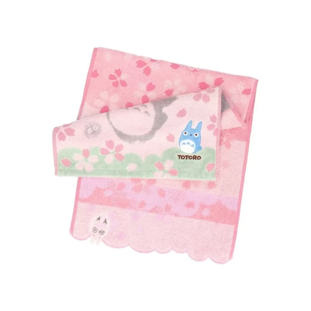 Fashion Serviette Cerisiers En Fleurs 34X80 Cm - Mon Voisin Totoro Linge De Maison