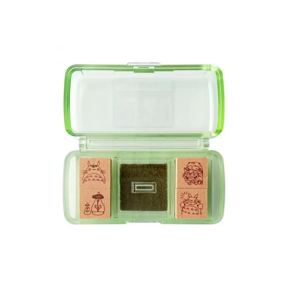 New Set De Tampons Vert Totoro & Chatbus - Mon Voisin Totoro Petit Matériel