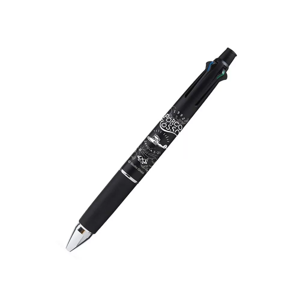 New Stylo A Bille 4 Couleurs Savoia Noir - Porco Rosso Écriture