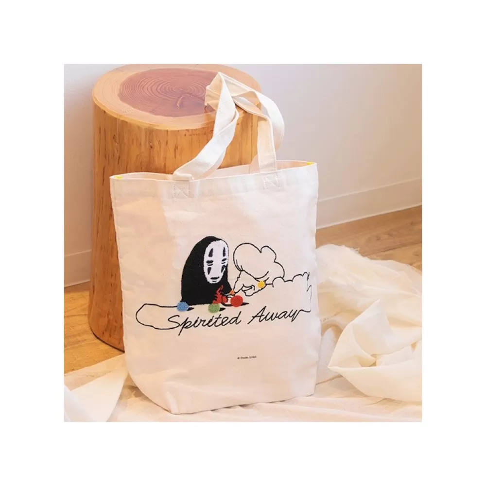 Best Sale Tote Bag Brode No Face Tricotant - Le Voyage De Chihiro Sacs